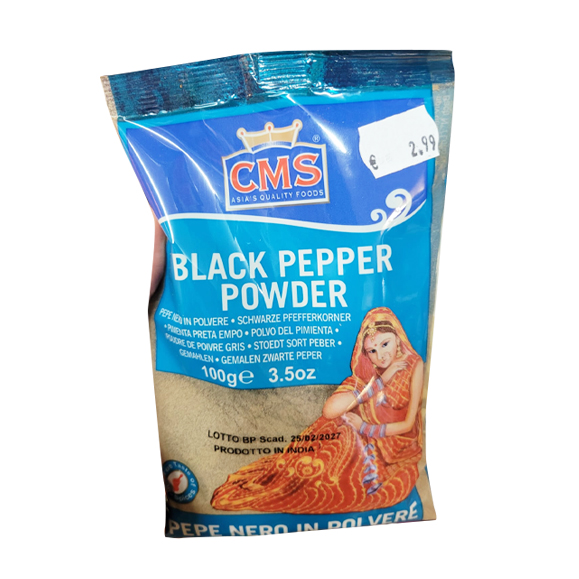 Black pepper powder cms 100g- kalo moricer gura- Schwarzer Pfeffer, Pulver,